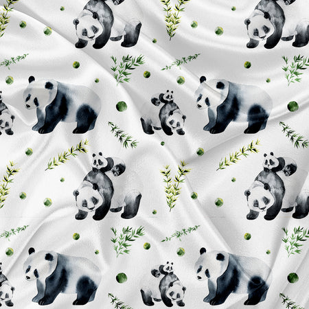 Pandas - Couverture de minky
